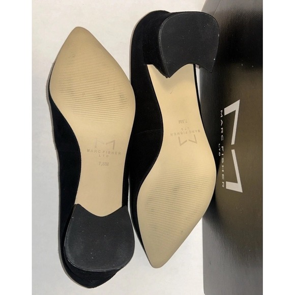 Mark Fisher Black Suede Lunda Block Heel Size 7. 5 M - Picture 5 of 6